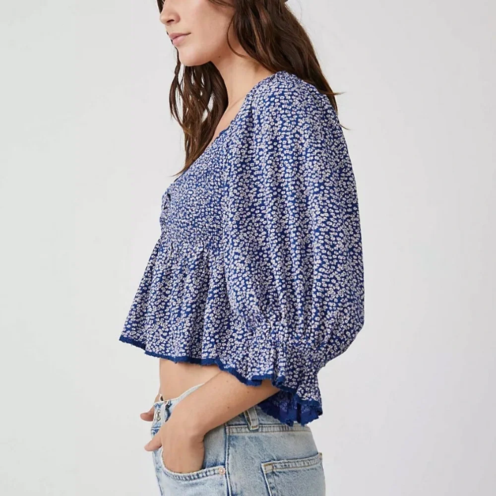 Free people Brittnee Printed Top size medium